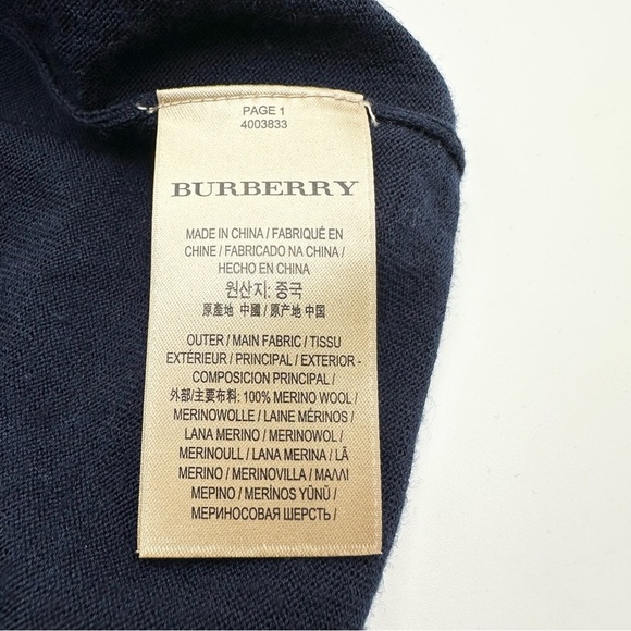 Burberry Merino Wool Elbow Patch Crewneck Sweater - Picture 14 of 16